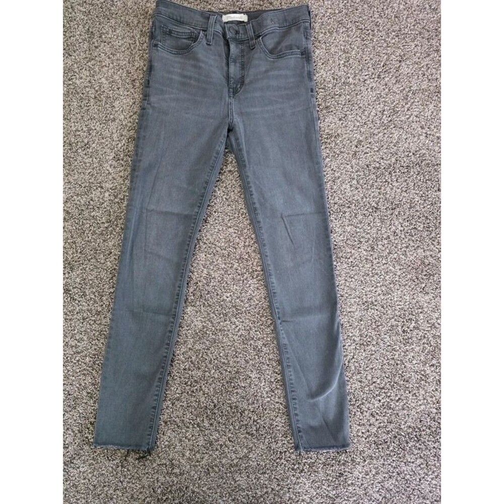 Madewell 9" Mid-Rise Skinny Jeans Womens Size 28 Washed Black Denim L9935 FA19
